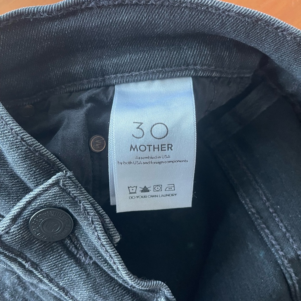 Mother The Insider High Waist Step Hem Crop Bootcut Jeans - Nighthawk Color - Picture 7 of 9
